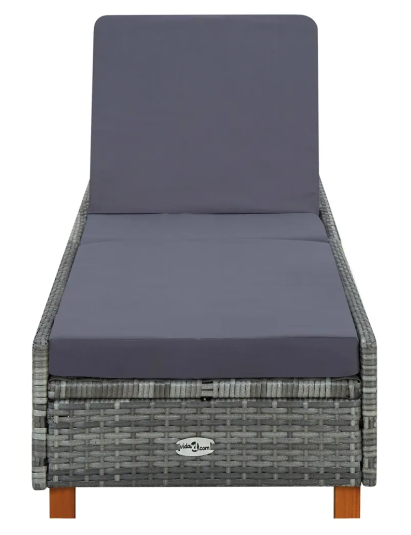 imagem de espreguiçadeira，Cadeira de repouso，Cadeira de descanso com almofadão vime PE cinzento CFW6680902