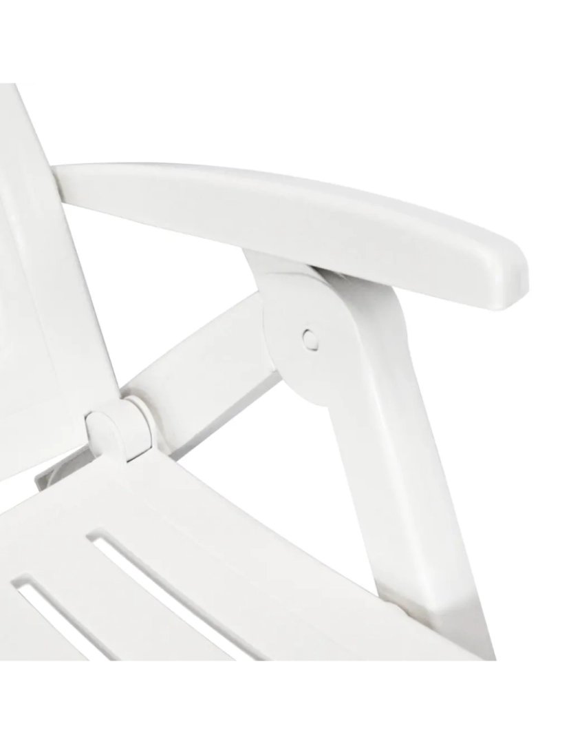imagem de espreguiçadeira，Cadeira de repouso，Cadeira de descanso com apoio de pés plástico branco CFW2282164
