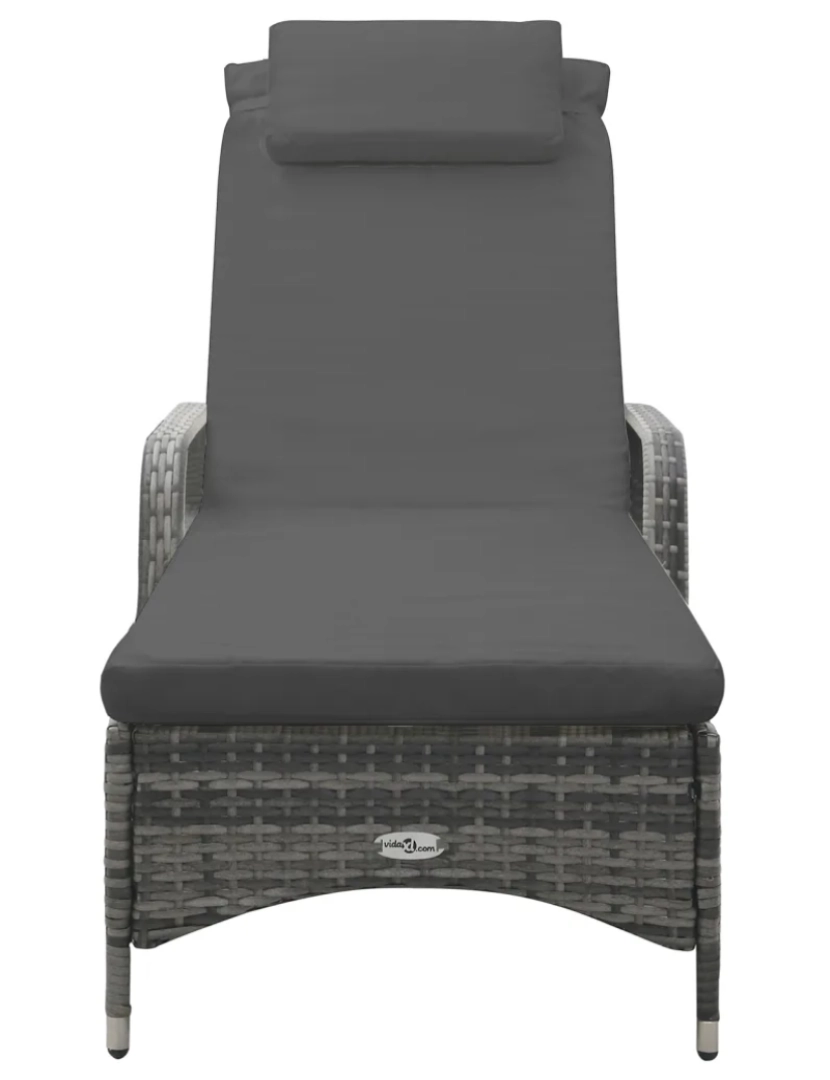 imagem de espreguiçadeira，Cadeira de repouso，Cadeira de descanso com rodas vime PE antracite CFW1370843