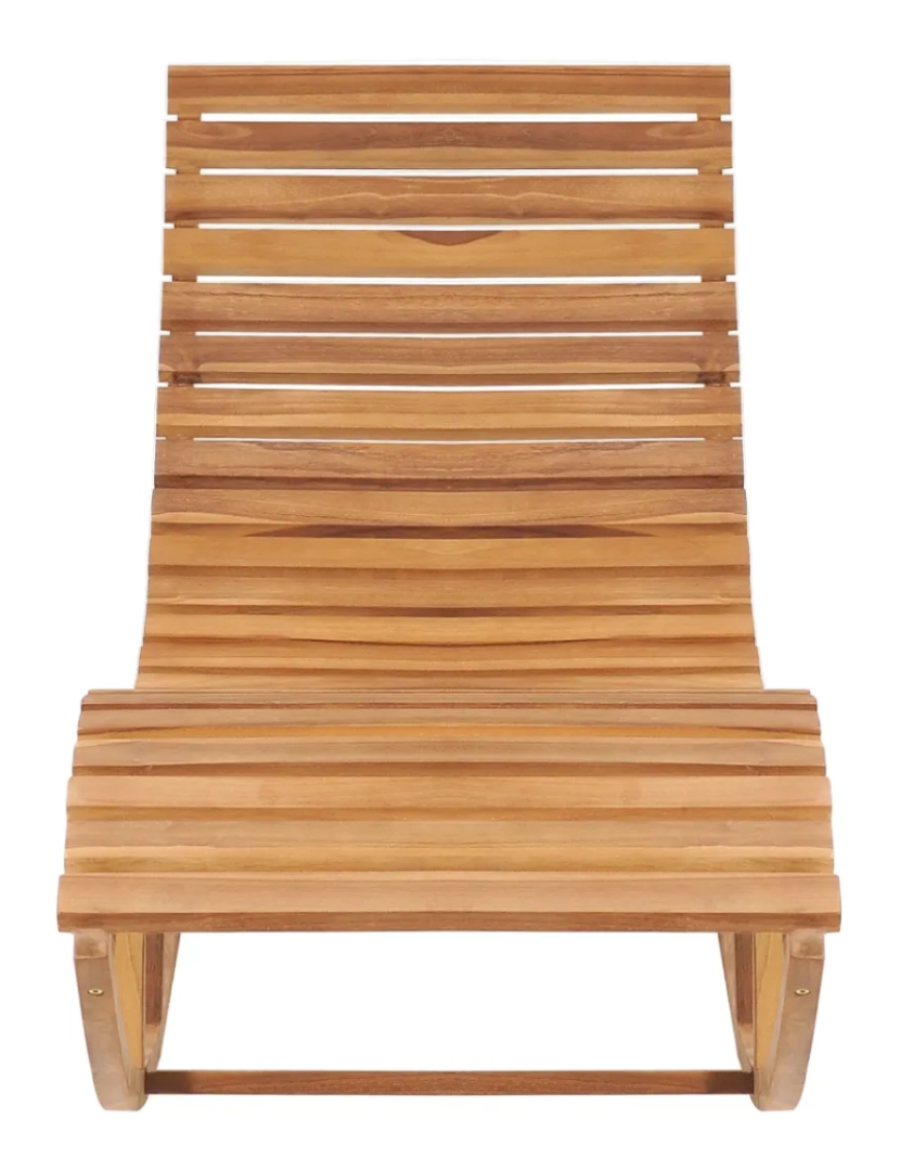 imagem de espreguiçadeira，Cadeira de repouso，Cadeira de descanso de baloiçar com almofadão madeira teca maciça CFW9848523