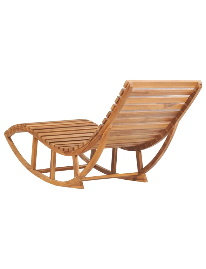imagem de espreguiçadeira，Cadeira de repouso，Cadeira de descanso de baloiçar com almofadão madeira teca maciça CFW9848525