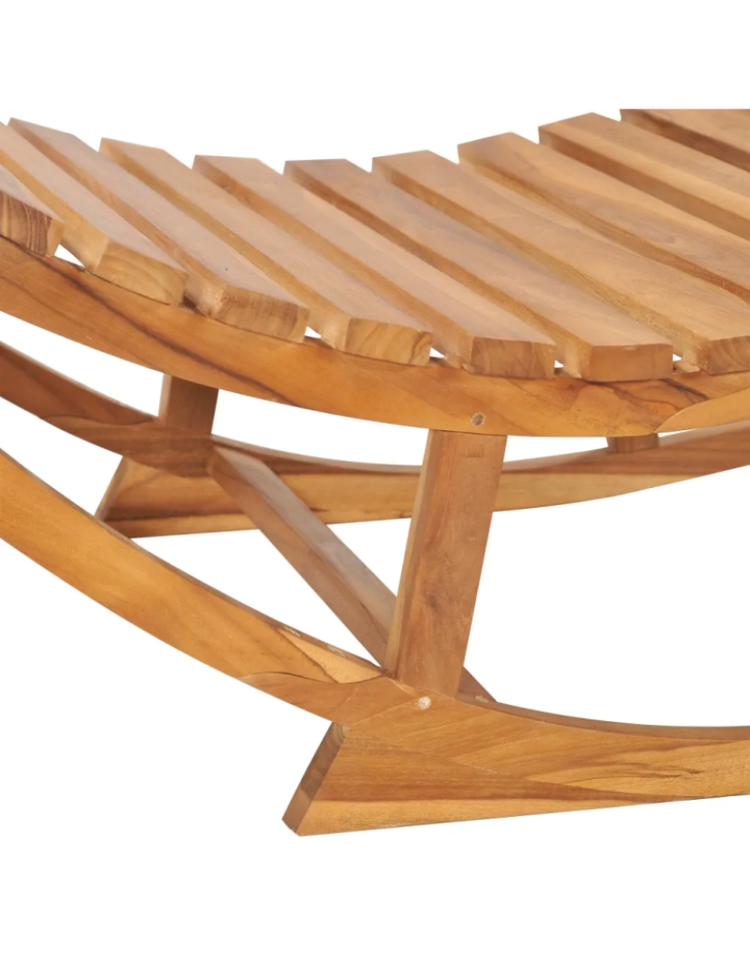 imagem de espreguiçadeira，Cadeira de repouso，Cadeira de descanso de baloiçar com almofadão madeira teca maciça CFW9848526
