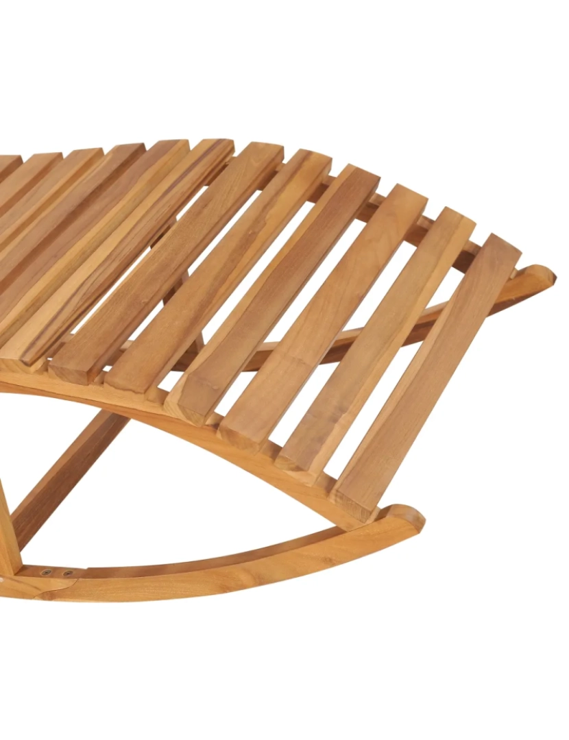 imagem de espreguiçadeira，Cadeira de repouso，Cadeira de descanso de baloiçar com almofadão madeira teca maciça CFW9848527