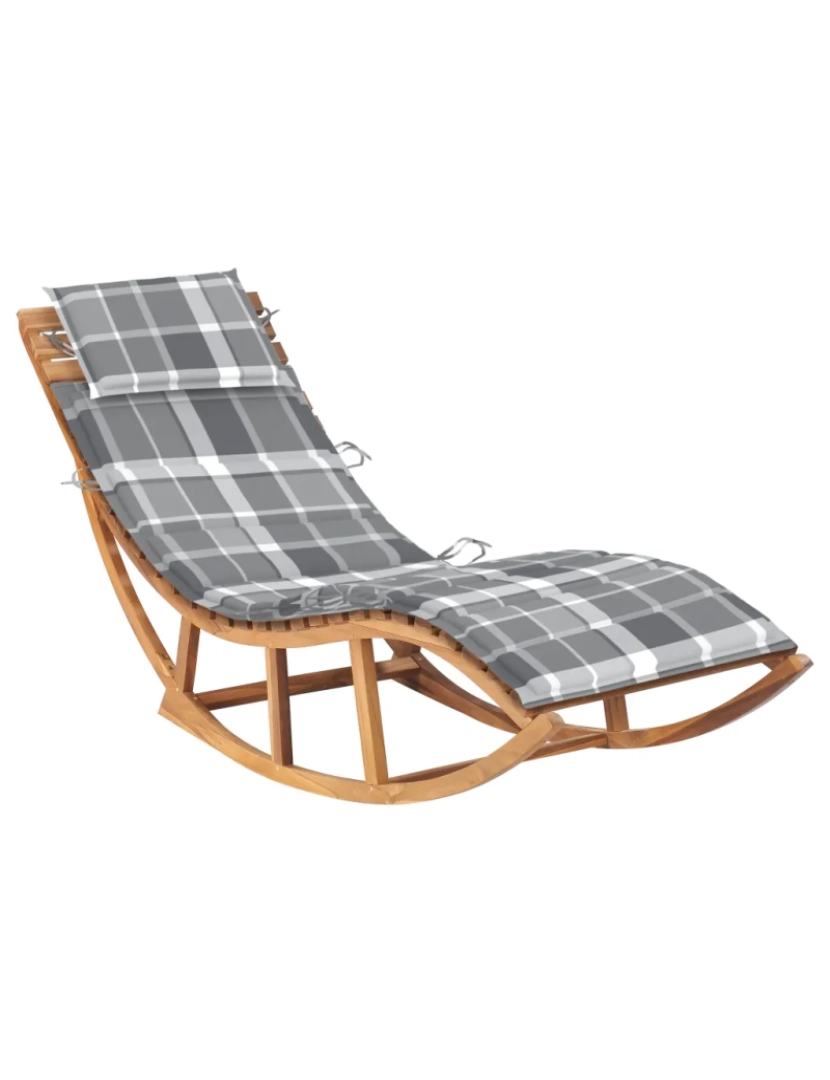 Vidaxl - espreguiçadeira，Cadeira de repouso，Cadeira de descanso de baloiçar com almofadão madeira teca maciça CFW951601