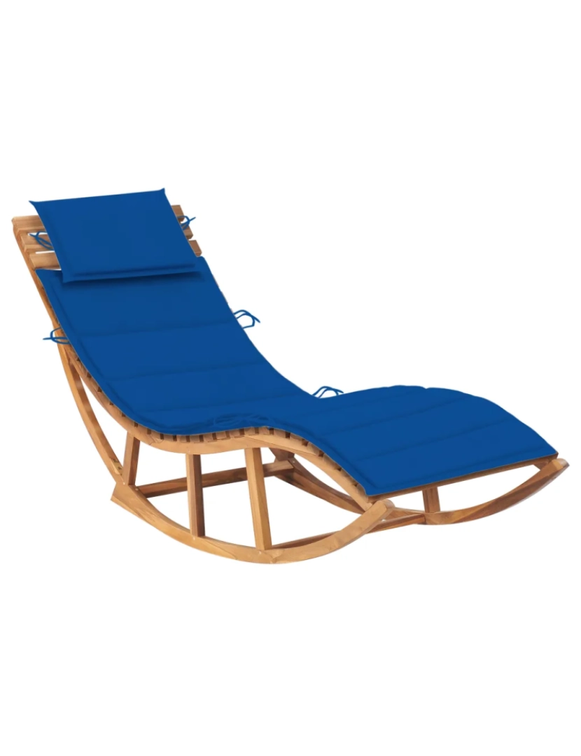 Vidaxl - espreguiçadeira，Cadeira de repouso，Cadeira de descanso de baloiçar com almofadão madeira teca maciça CFW439756