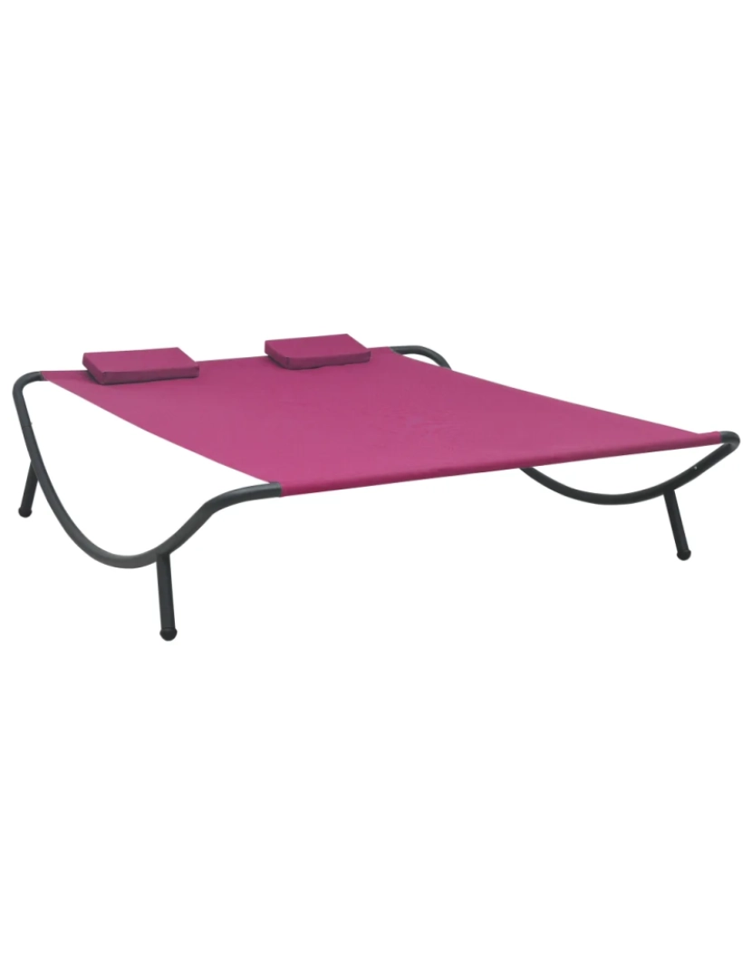 Vidaxl - espreguiçadeira，Cadeira de repouso，Cadeira de descanso de exterior em tecido cor-de-rosa CFW997030