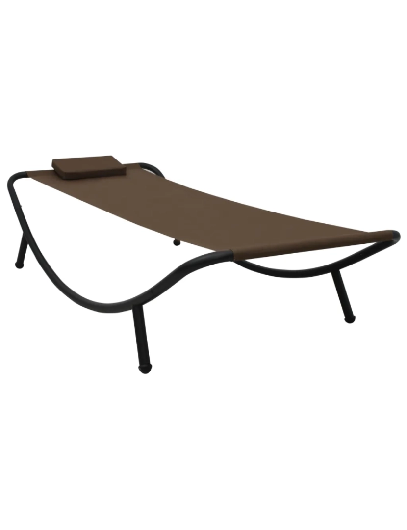 Vidaxl - espreguiçadeira，Cadeira de repouso，Cadeira de descanso de jardim 200x90 cm aço castanho CFW594891