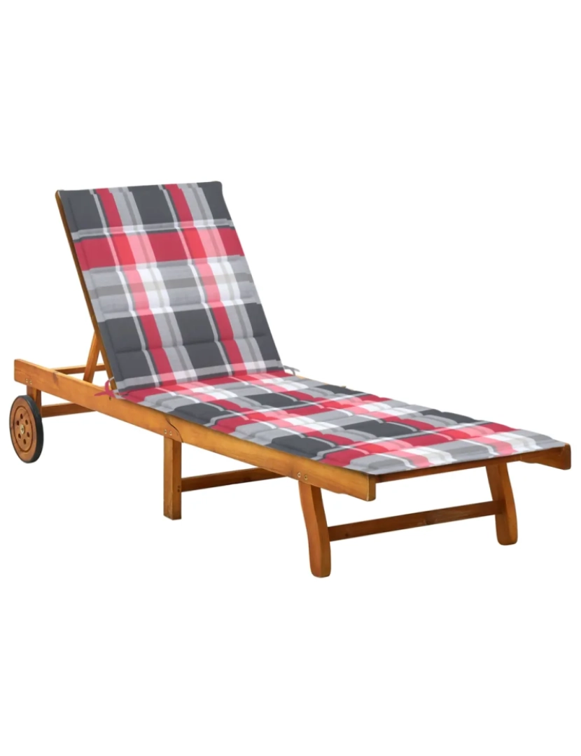 Vidaxl - espreguiçadeira，Cadeira de repouso，Cadeira de descanso de jardim com almofadão madeira acácia maciça CFW913571