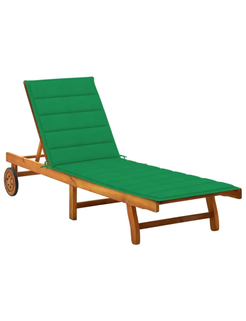 Vidaxl - espreguiçadeira，Cadeira de repouso，Cadeira de descanso de jardim com almofadão madeira acácia maciça CFW450154