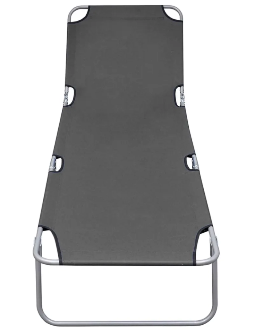 imagem de espreguiçadeira，Cadeira de repouso，Cadeira de descanso dobrável com encosto ajustável cinzento CFW3724603
