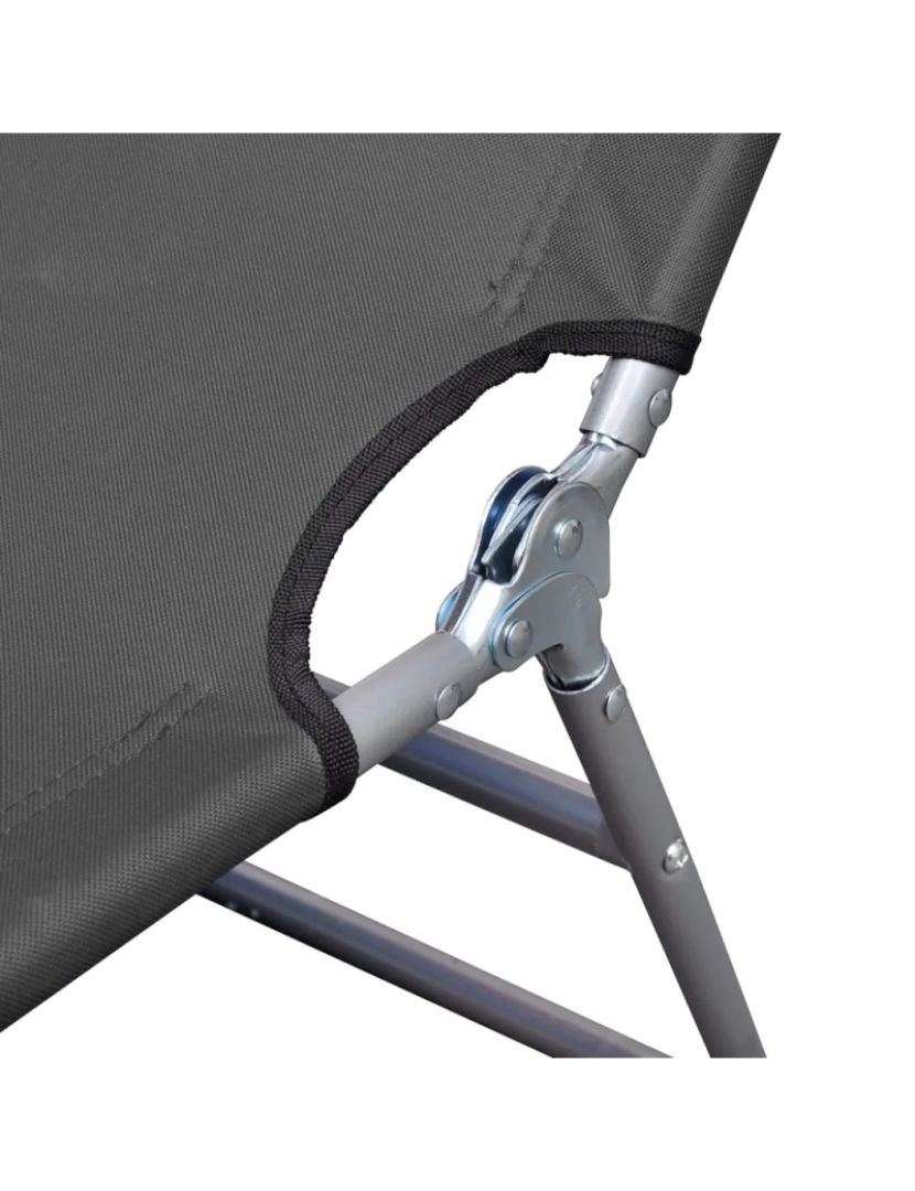 imagem de espreguiçadeira，Cadeira de repouso，Cadeira de descanso dobrável com encosto ajustável cinzento CFW3724605