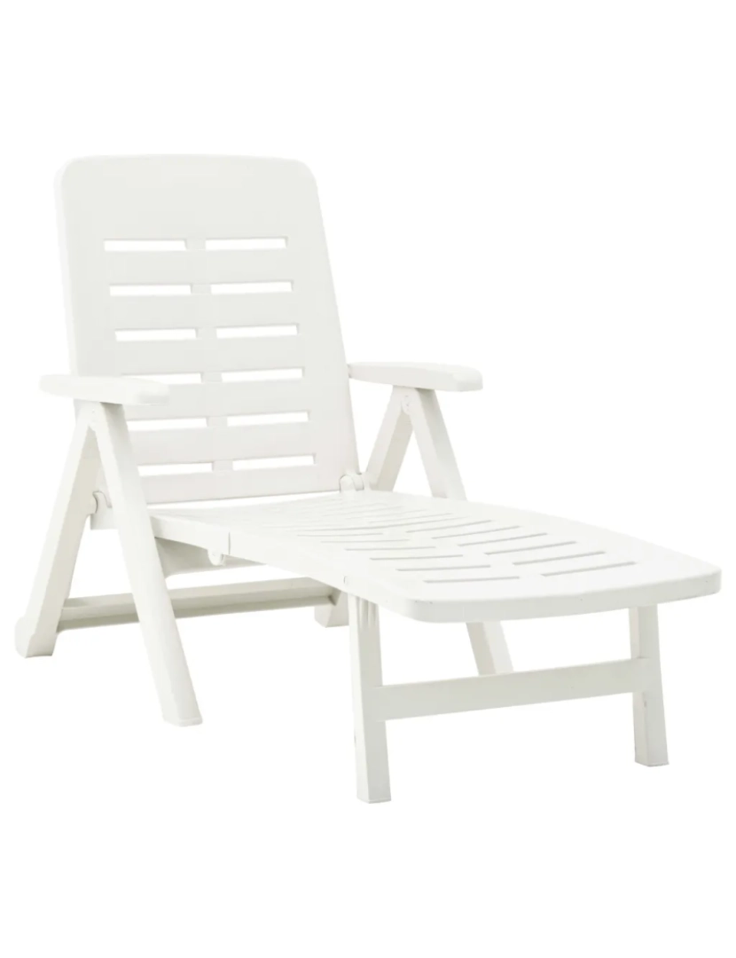 Vidaxl - espreguiçadeira，Cadeira de repouso，Cadeira de descanso dobrável plástico branco CFW897725