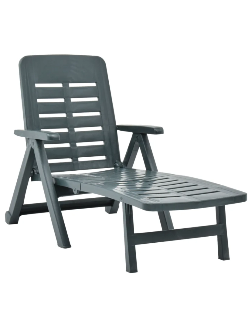 Vidaxl - espreguiçadeira，Cadeira de repouso，Cadeira de descanso dobrável plástico verde CFW152528