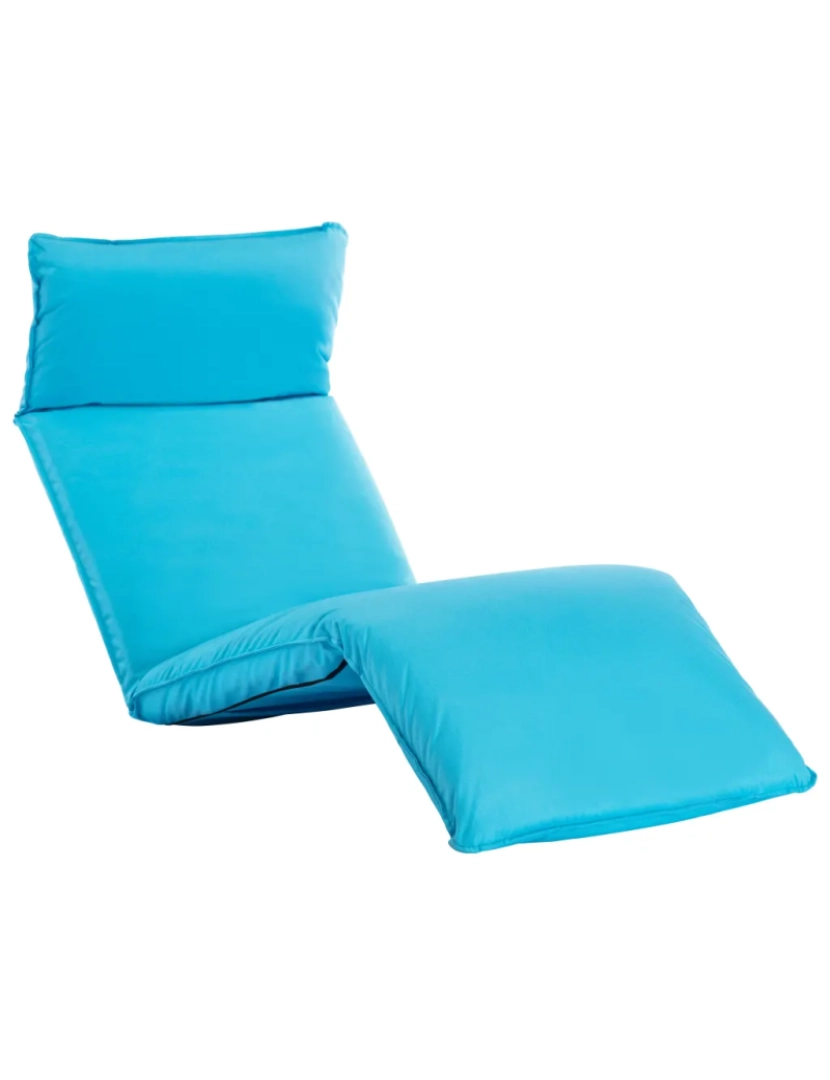 imagem de espreguiçadeira，Cadeira de repouso，Cadeira de descanso dobrável tecido oxford azul CFW4353701