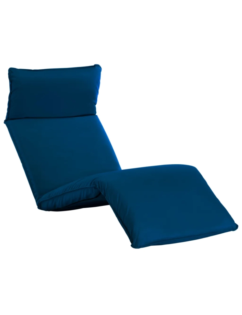 Vidaxl - espreguiçadeira，Cadeira de repouso，Cadeira de descanso dobrável tecido oxford azul-marinho CFW193598