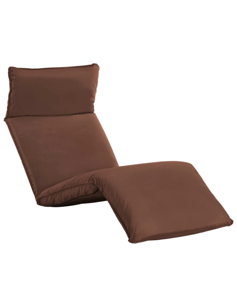 Vidaxl - espreguiçadeira，Cadeira de repouso，Cadeira de descanso dobrável tecido oxford castanho CFW306543