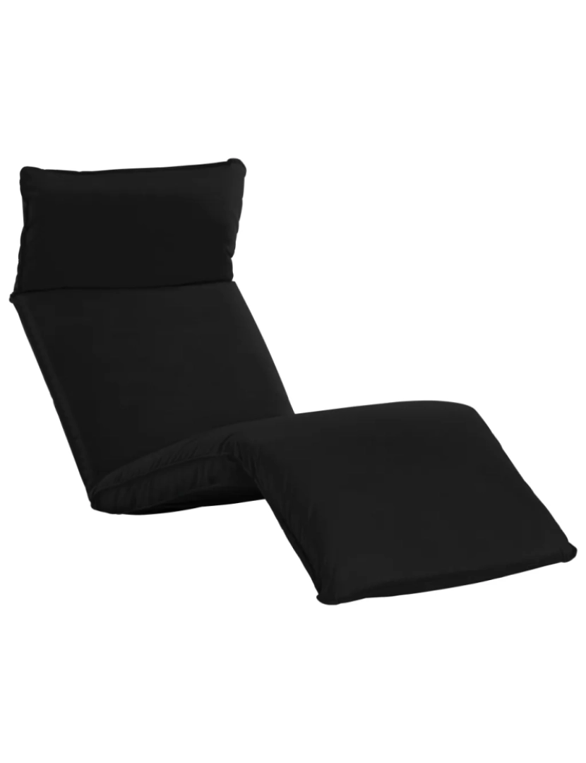 Vidaxl - espreguiçadeira，Cadeira de repouso，Cadeira de descanso dobrável tecido oxford preto CFW997958