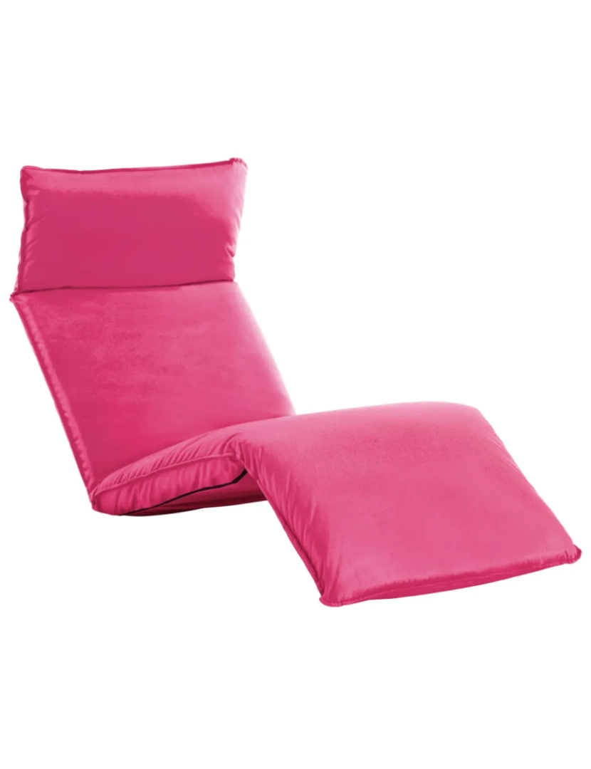 Vidaxl - espreguiçadeira，Cadeira de repouso，Cadeira de descanso dobrável tecido oxford rosa CFW396040