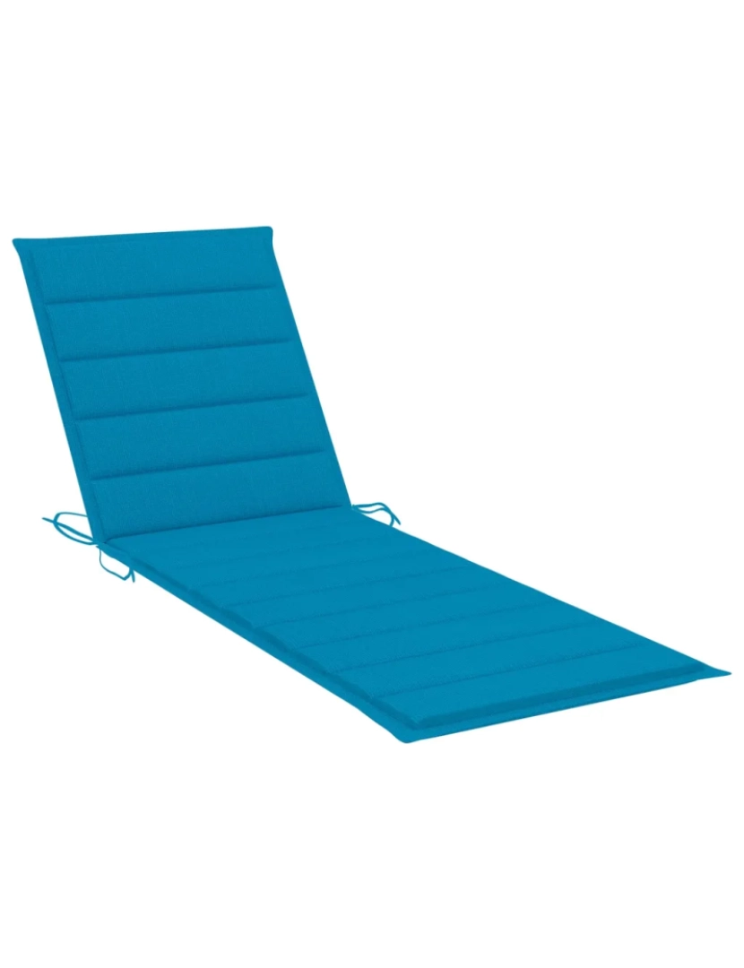 imagem de espreguiçadeira，Cadeira de repouso，Cadeira de descanso dupla c/ almofadões azuis pinho impregnado CFW5213084