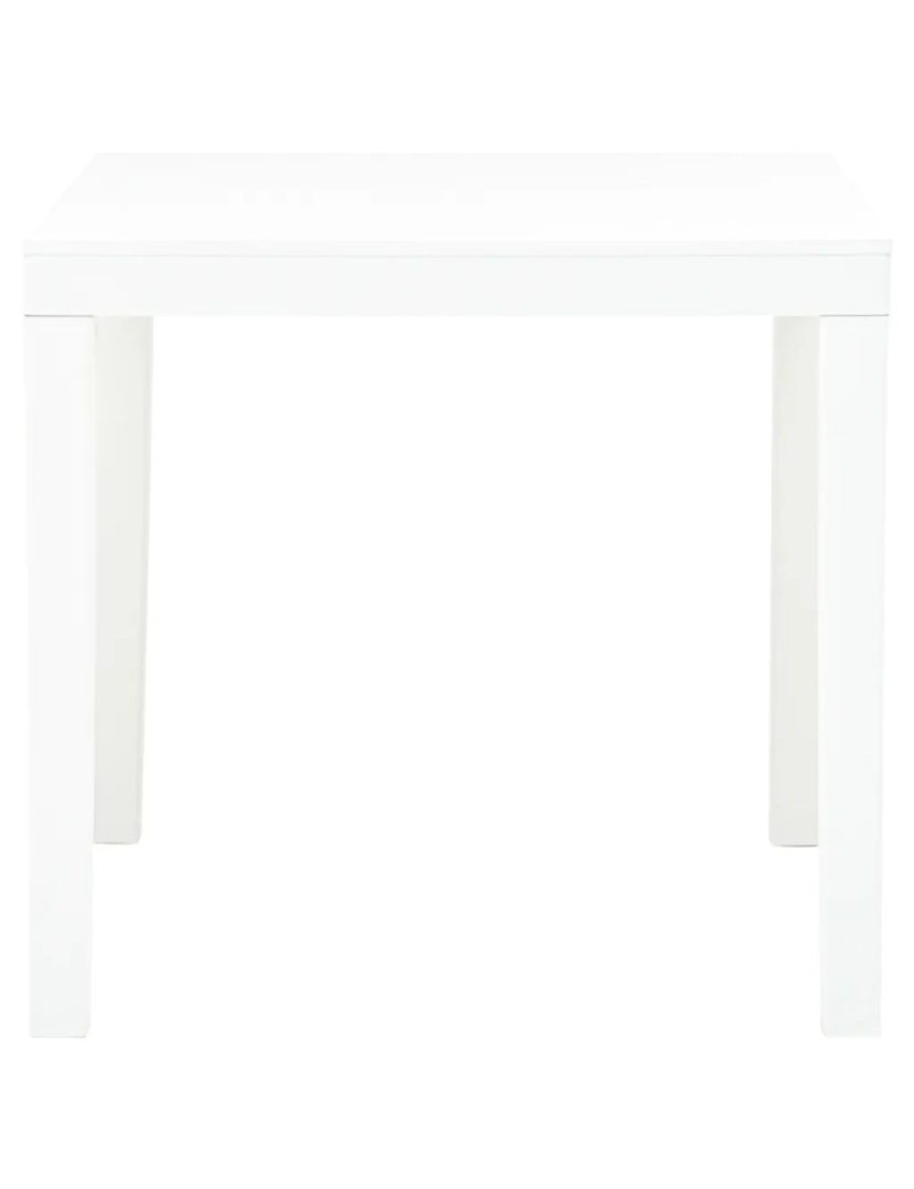 imagem de Mesa de jardim，Mesa exterior，Mesa de jantar 78x78x72 cm plástico branco CFW4712792