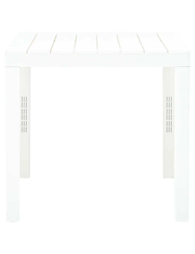 imagem de Mesa de jardim，Mesa exterior，Mesa de jantar 78x78x72 cm plástico branco CFW4712793