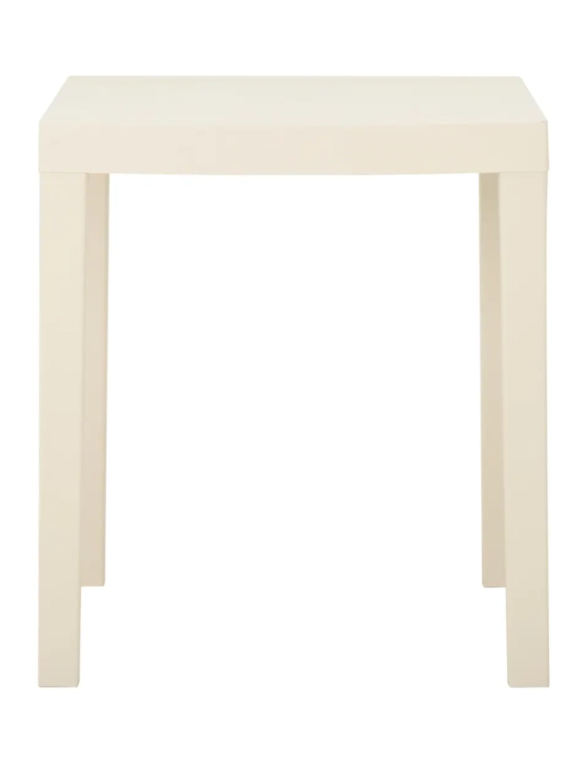 imagem de Mesa de jardim，Mesa exterior，Mesa de jantar 79x65x72 cm plástico branco CFW5669122