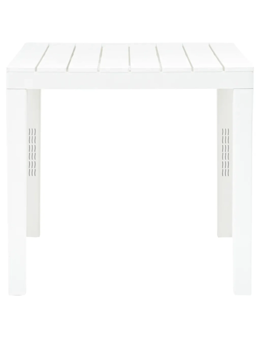 imagem de Mesa de jardim，Mesa exterior，Mesa de jantar com 2 bancos plástico branco CFW7663455
