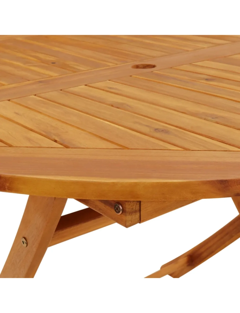 imagem de Mesa de jardim，Mesa exterior，Mesa de jantar dobrável 110 cm madeira de acácia maciça CFW6442707