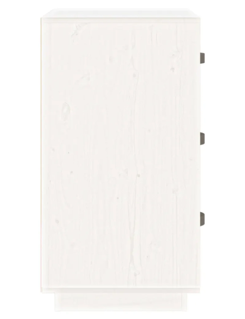 imagem de Mesa de cabeceira Mesa Auxiliar Moderna  40x40x75 cm madeira de pinho maciça branco CFW8055637