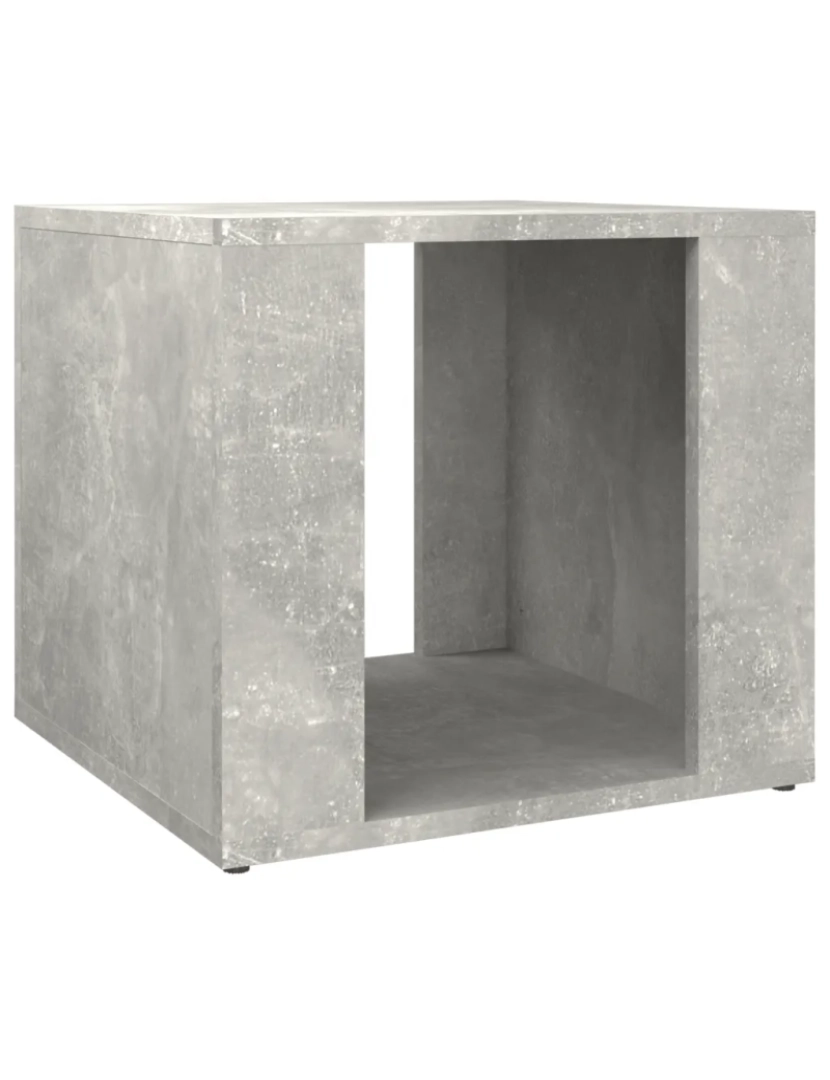 imagem de Mesa de cabeceira Mesa Auxiliar Moderna  41x40x36cm derivados madeira cinzento-cimento CFW4387082