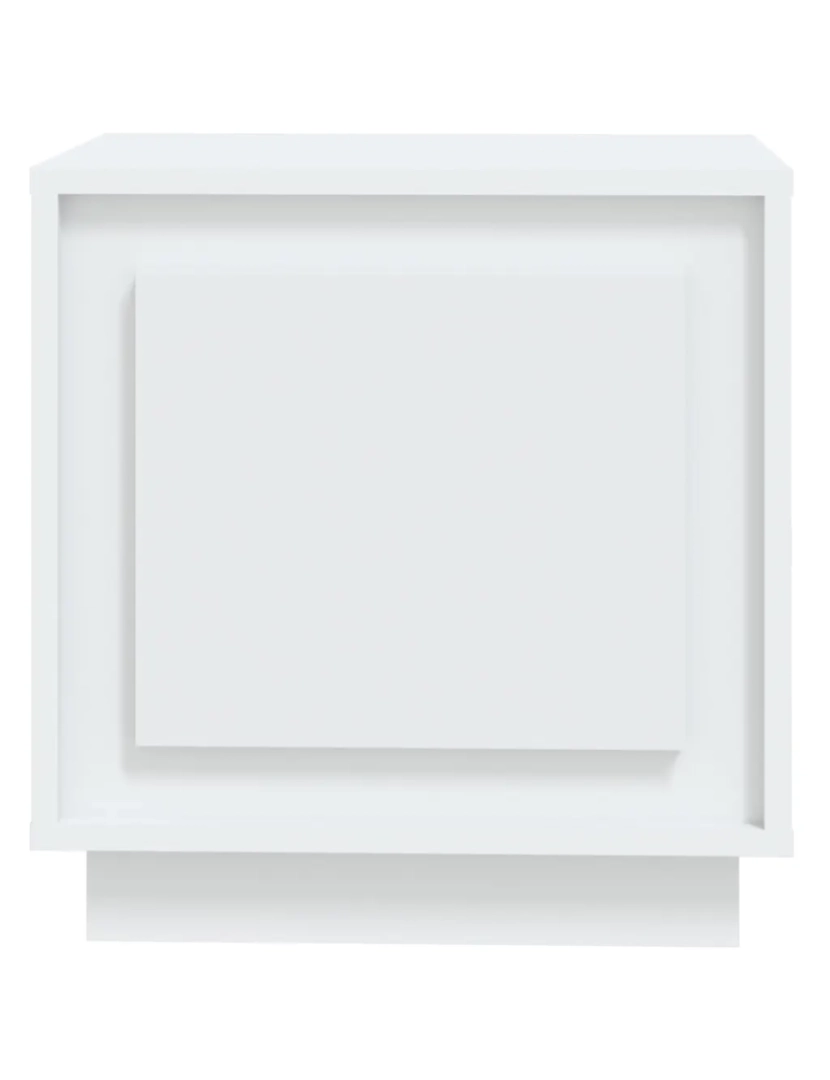 imagem de Mesa de cabeceira Mesa Auxiliar Moderna  44x35x45 cm derivados de madeira branco CFW8616637
