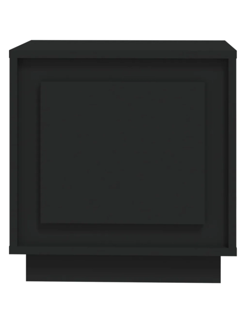 imagem de Mesa de cabeceira Mesa Auxiliar Moderna  44x35x45 cm derivados de madeira preto CFW1173357