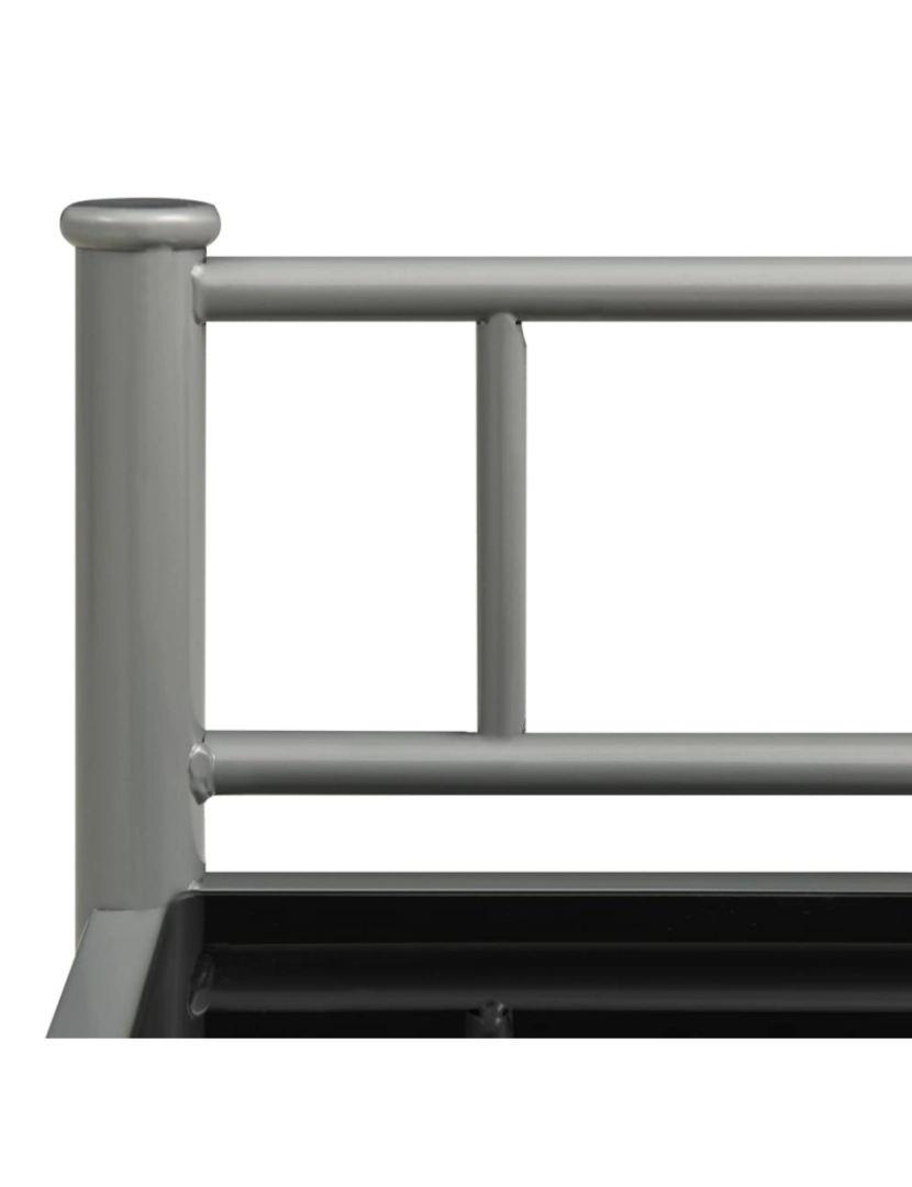 imagem de Mesa de cabeceira Mesa Auxiliar Moderna  45x34,5x60,5cm metal e vidro cinzento e preto CFW5886226