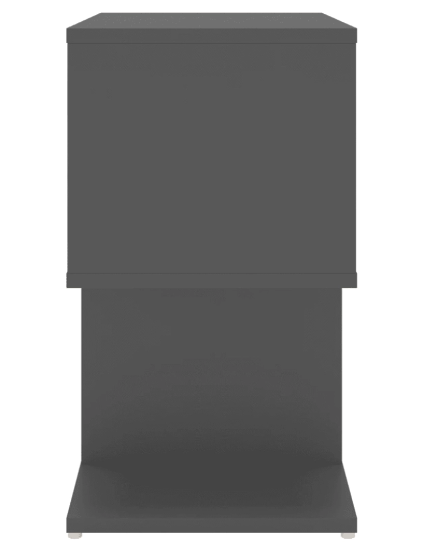 imagem de Mesa de cabeceira Mesa Auxiliar Moderna  50x30x51,5 cm contraplacado cinzento CFW4342546