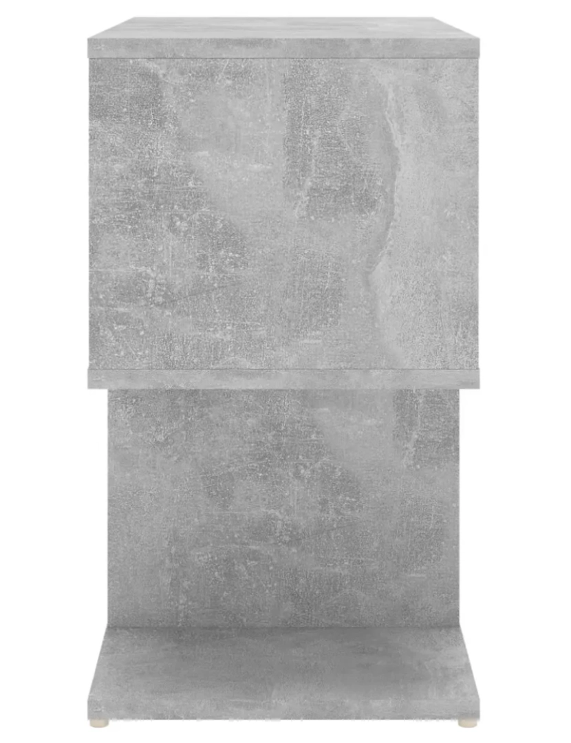 imagem de Mesa de cabeceira Mesa Auxiliar Moderna  50x30x51,5 cm contraplacado cinzento cimento CFW1621926