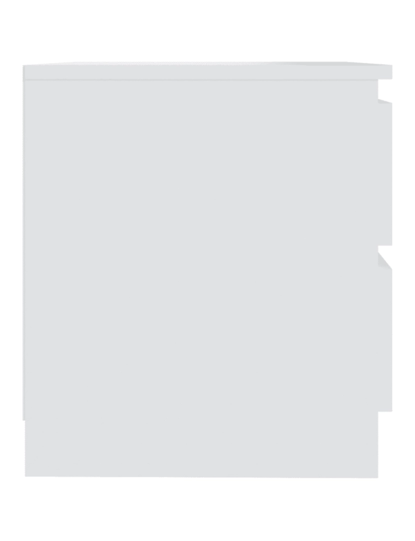 imagem de Mesa de cabeceira Mesa Auxiliar Moderna  50x39x43,5 cm contraplacado branco CFW1823104
