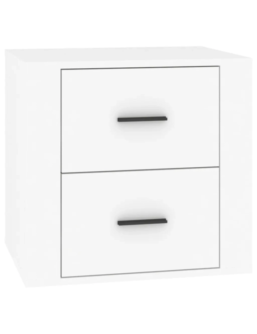 imagem de Mesa de cabeceira Mesa Auxiliar Moderna  50x39x47 cm branco CFW8694552