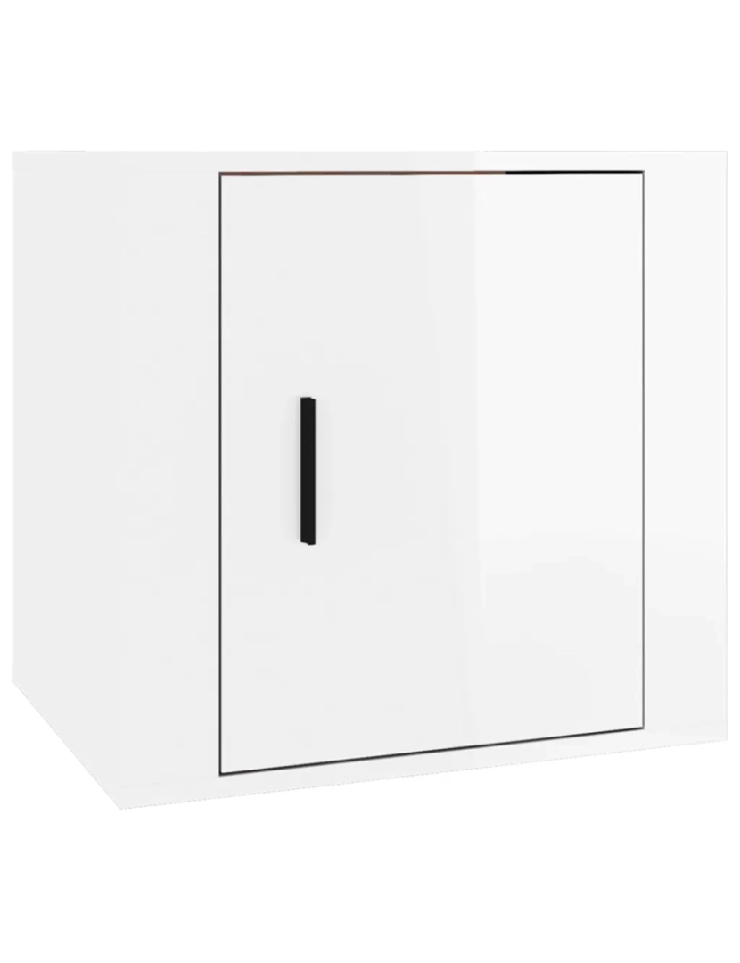 imagem de Mesa de cabeceira Mesa Auxiliar Moderna  50x39x47 cm branco brilhante CFW2612502