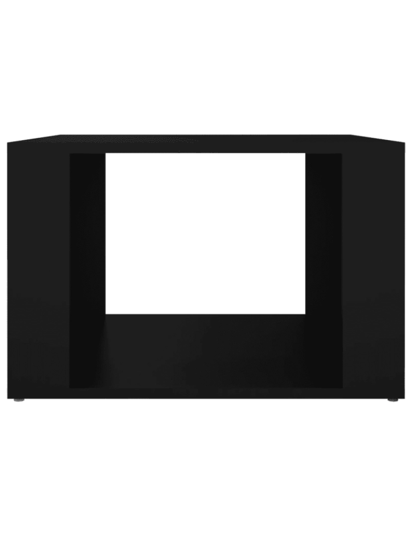 imagem de Mesa de cabeceira Mesa Auxiliar Moderna  57x55x36 derivados de madeira preto CFW3606875