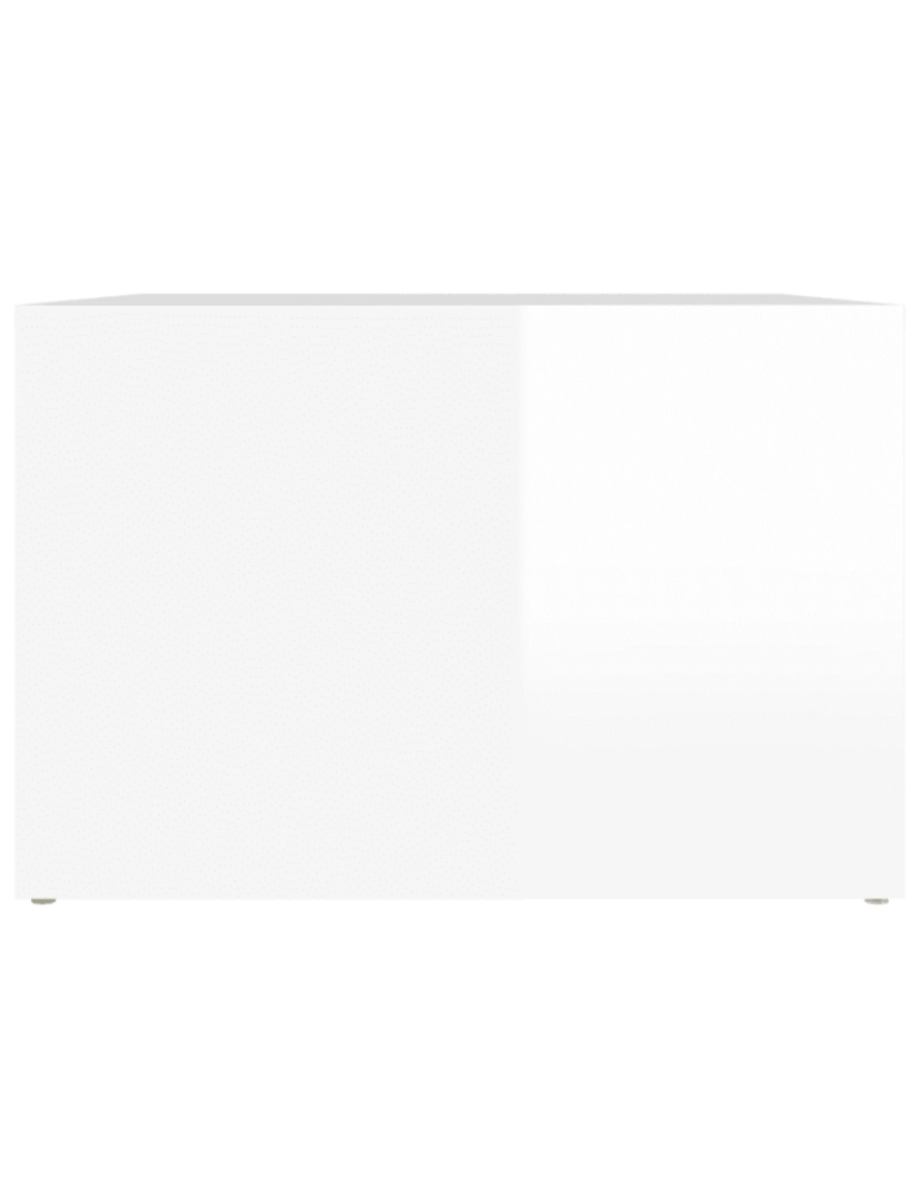 imagem de Mesa de cabeceira Mesa Auxiliar Moderna  57x55x36cm derivados madeira branco brilhante CFW2829166