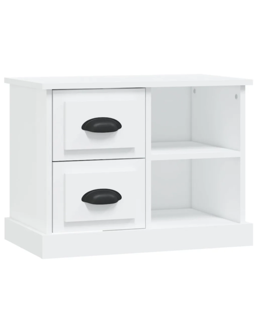 imagem de Mesa de cabeceira Mesa Auxiliar Moderna  60x35,5x45 cm branco CFW5183932