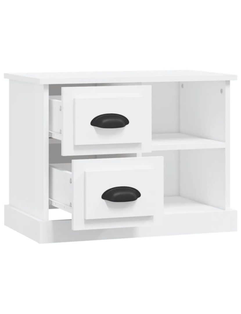 imagem de Mesa de cabeceira Mesa Auxiliar Moderna  60x35,5x45 cm branco CFW5183936