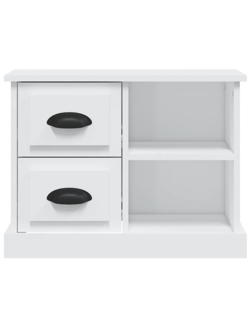 imagem de Mesa de cabeceira Mesa Auxiliar Moderna  60x35,5x45 cm branco CFW5183937