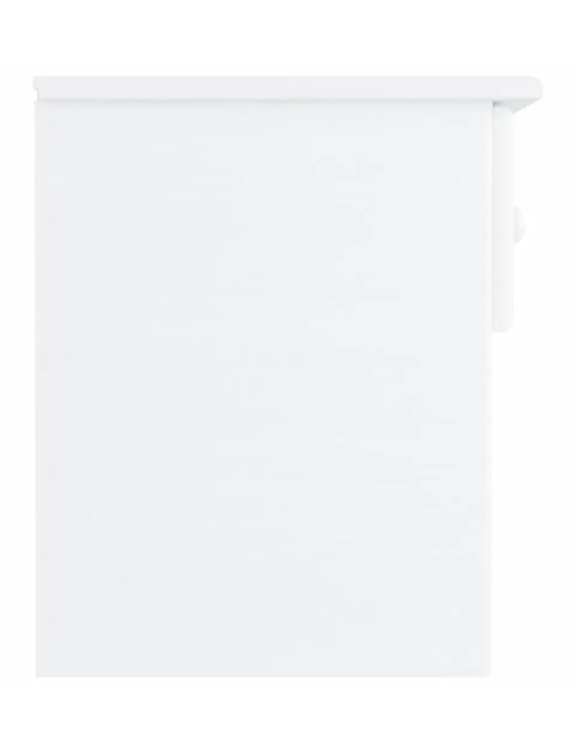 imagem de Mesa de cabeceira Mesa Auxiliar Moderna  ALTA 43x35x40,5 cm pinho maciço branco CFW8136825
