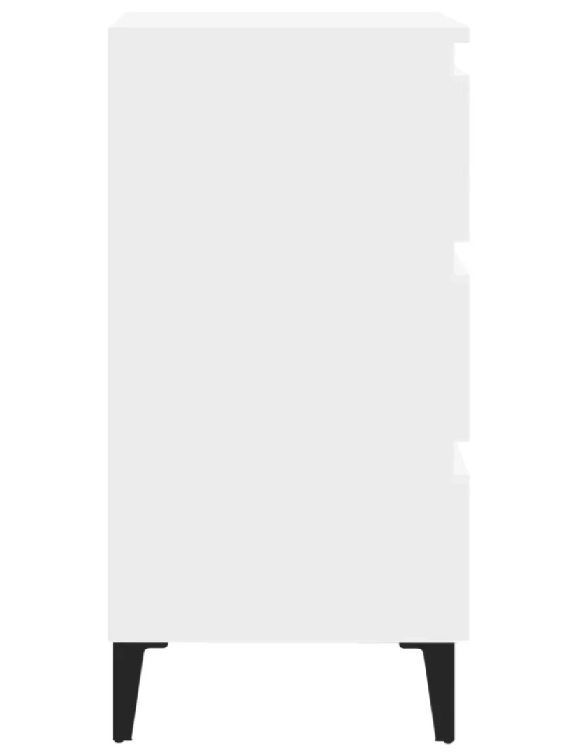 imagem de Mesa de cabeceira Mesa Auxiliar Moderna  c/ pernas em metal 40x35x69 cm branco CFW9915265
