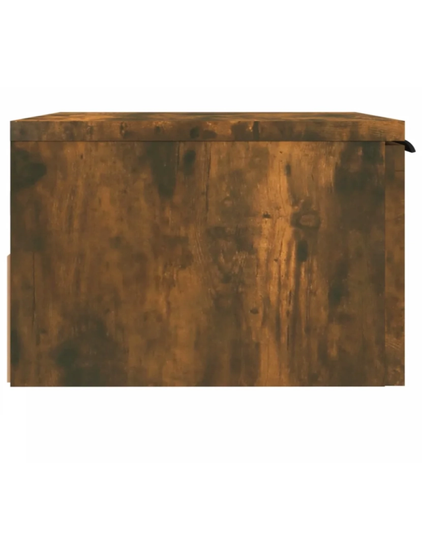 imagem de Mesa de cabeceira Mesa Auxiliar Moderna  parede 34x30x20 cm cor carvalho fumado CFW9533804