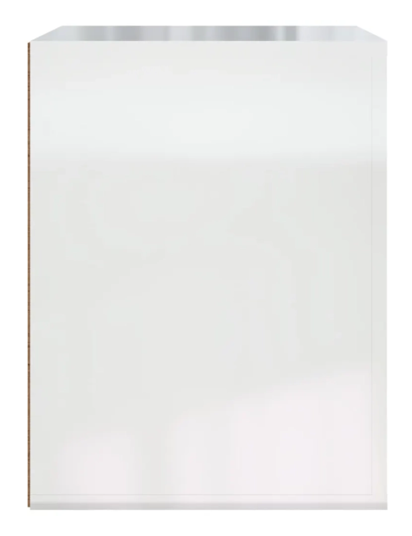 imagem de Mesa de cabeceira Mesa Auxiliar Moderna  parede 50x36x47 cm branco brilhante CFW2571307