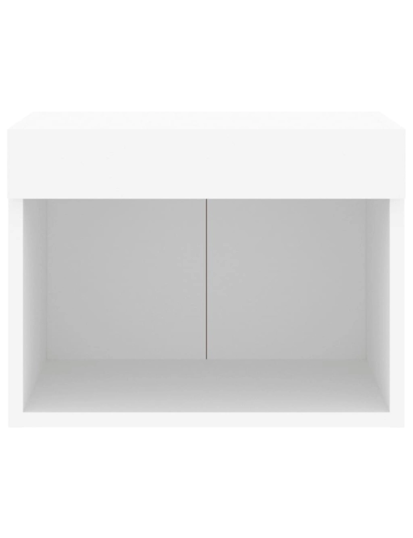 imagem de Mesa de cabeceira Mesa Auxiliar Moderna  parede com luzes LED branco CFW4719047