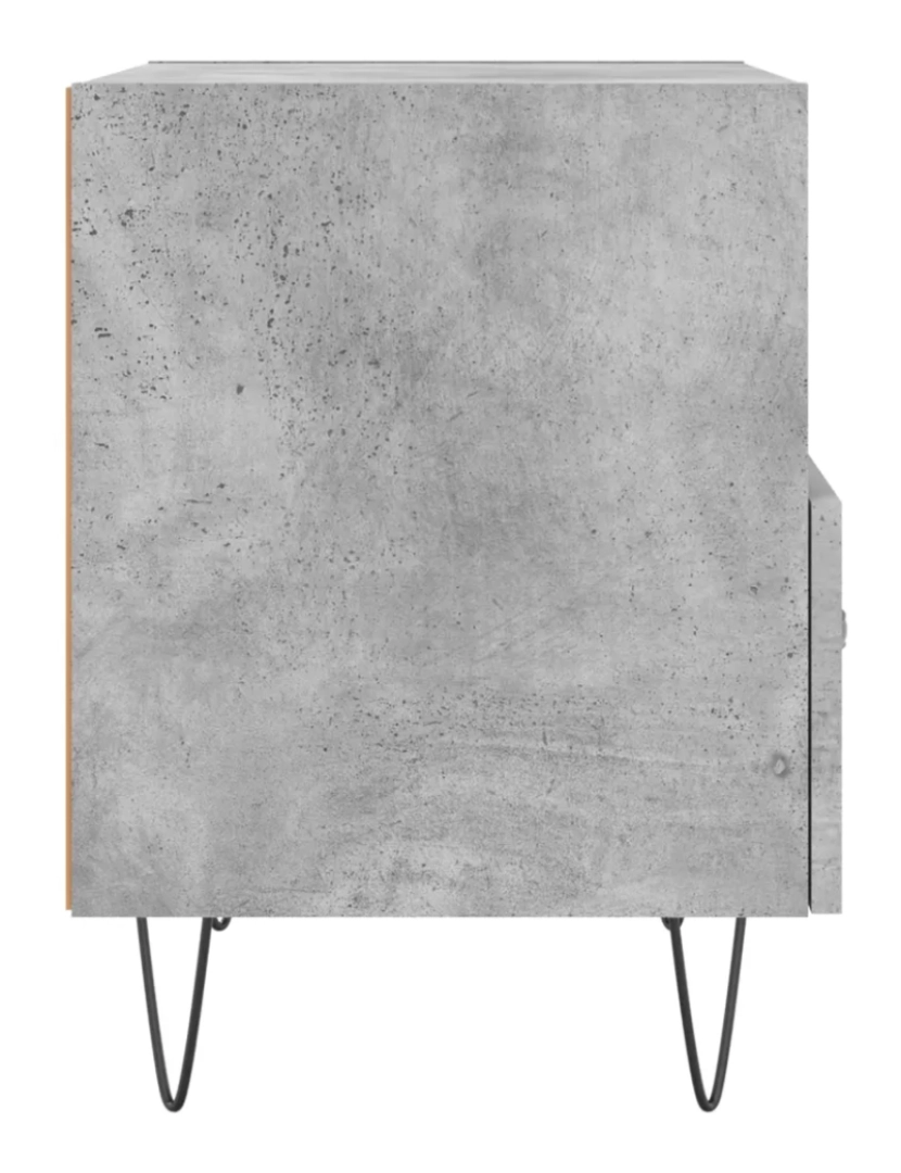 imagem de Mesa de cabeceira Mesa Auxiliar Moderna rivados de madeira cinza cimento CFW2715875
