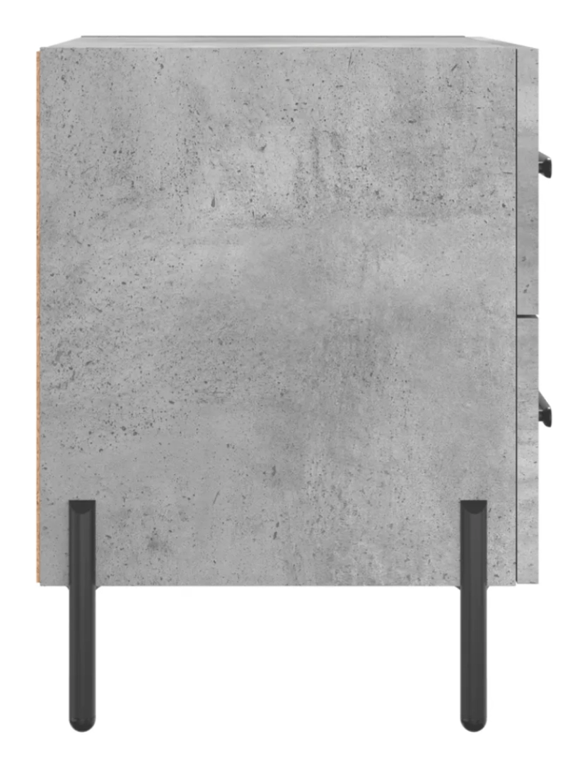 imagem de Mesa de cabeceira Mesa Auxiliar Moderna rivados de madeira cinza cimento CFW9739627